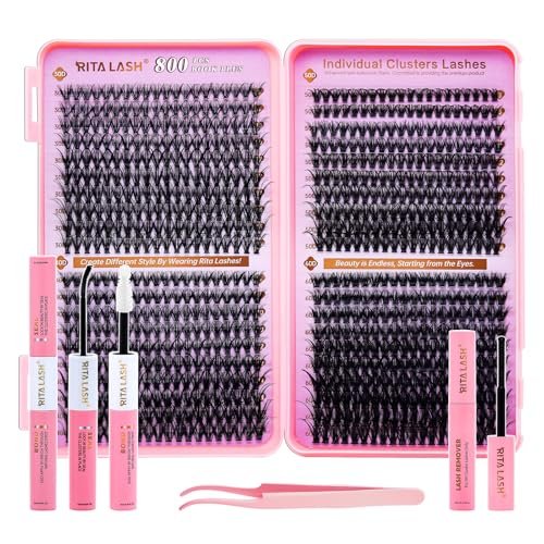 ritalash lash extension kit diy lash clusters 800pcs cluster l...
