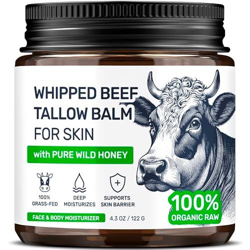 beef tallow for skin grass fed whipped tallow and honey balm...