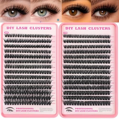 lash clusters 80d 100d eyelash clusters volume thick 10 18mm d...