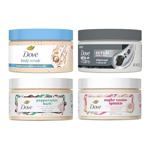 dove limited edition holiday treats exfoliating mini body scru...