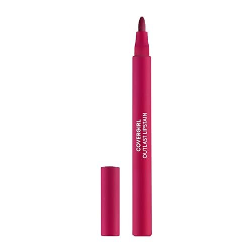 covergirl outlast lipstain, 70 crimson glory, smooth applicati...