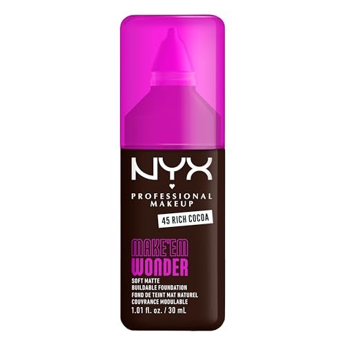 nyx professional makeup make 'em wonder liquid foundation, 24h...