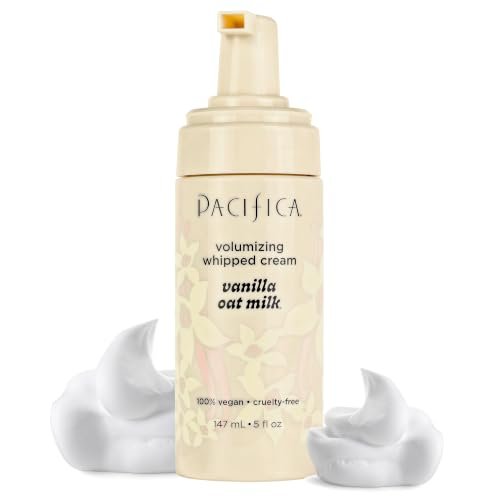 pacifica hair mousse vanilla oat milk – light hold for soft...