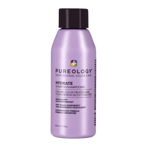 pureology hydrate shampoo for dry or color treated hair, moi...