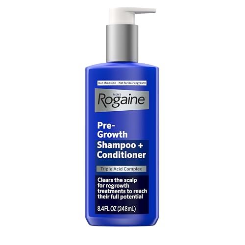 rogaine men's pre growth 2 in 1 shampoo + conditioner with tri...