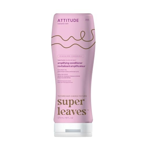 attitude amplifying conditioner for curly hair with coconut oi...