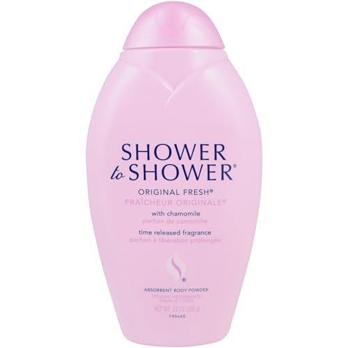 shower to shower morning fresh body powder with chamomile for...