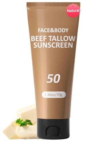 beef tallow sunscreen for face, natural reef safe sunblock for...
