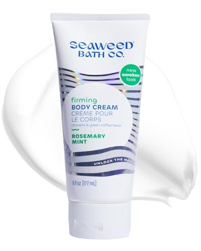seaweed bath co. firming body cream, rosemary mint