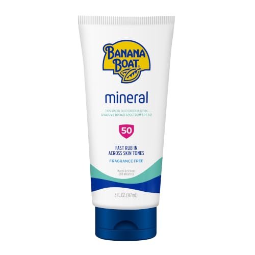 banana boat mineral sunscreen spf 50 lotion, 5fl oz | zinc oxi...