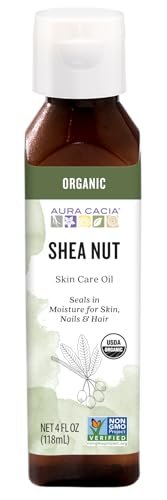 aura cacia organic nourishing shea nut oil | certified organic...