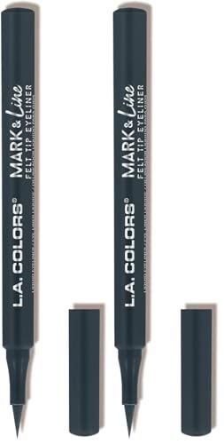 l.a. colors mark & line felt tip eyeliner, teal iffic cle825