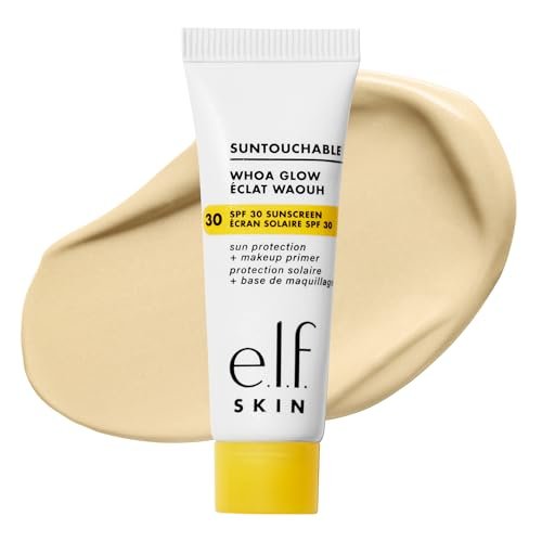 e.l.f. skin suntouchable whoa glow spf 30 mini, sunscreen & ma...