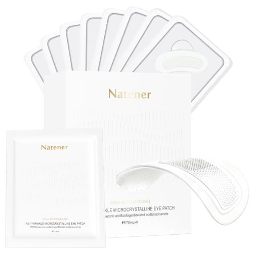 natener 8 pairs pdrn micro eye patches, under eye patches for...
