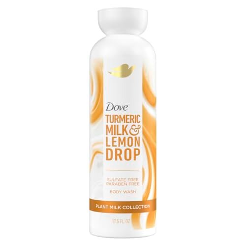 dove plant milk cleansing body wash turmeric & lemon for moist...