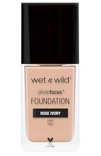 wet n wild photo focus matte liquid foundation rose ivory, veg...