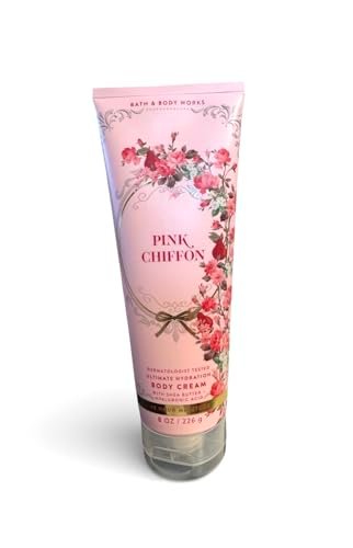 bath & body works pink chiffon 8.0 oz ultra shea cream