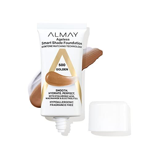 almay anti aging foundation, smart shade face makeup with hyal...