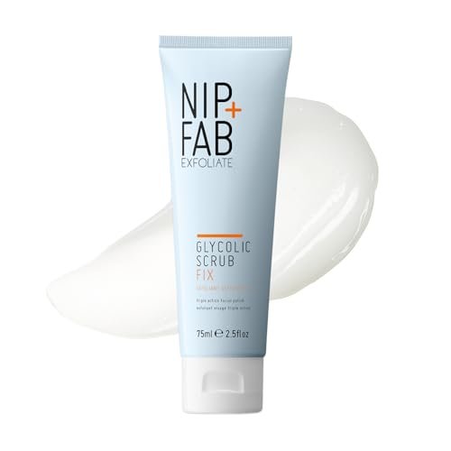 nip + fab glycolic fix scrub – 3% glycolic acid 3 in 1 facial...