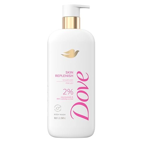 dove serum body wash skin replenish smooths skin with niacinam...