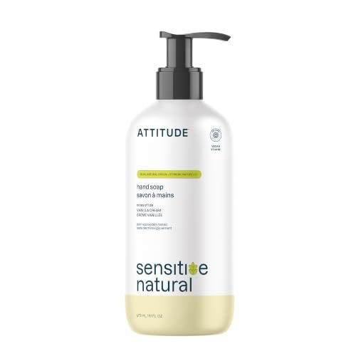 attitude hand soap for sensitive skin with oat, ewg verified,...
