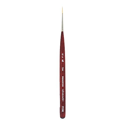 princeton velvetouch mini liner brush, synthetic, short handle...