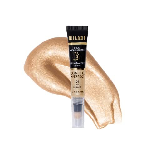 milani conceal + perfect liquid highlighter for added glow, fa...