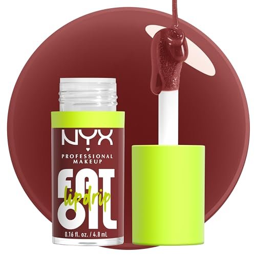 nyx professional makeup fat oil lip drip, moisturizing lip oil...