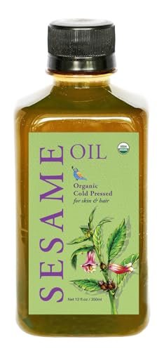 daana sesame oil for skin: certified usda organic, extra virgi...