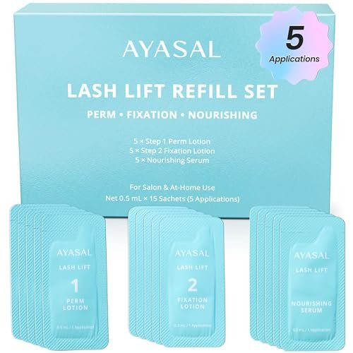 ayasal lash lift kit refills: step 1+2+nourishing serum refill...