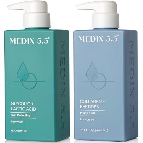 medix 5.5 exfoliating aha glycolic acid face & body wash clean...