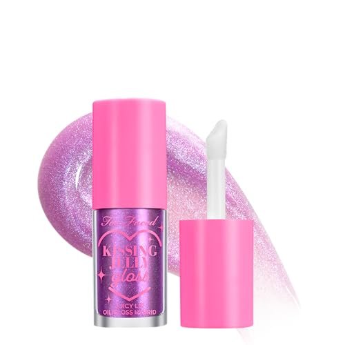 too faced kissing jelly lip oil + gloss | hydrating lip serum...