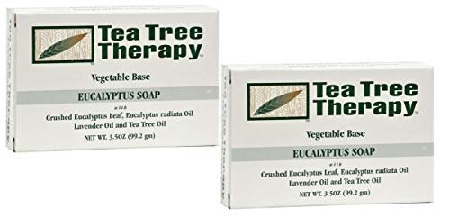 tea tree therapy vegetable base bar soap, eucalyptus, 2 count