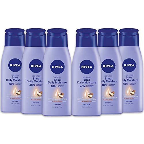nivea shea nourish body lotion for dry skin with hyaluronic ac...