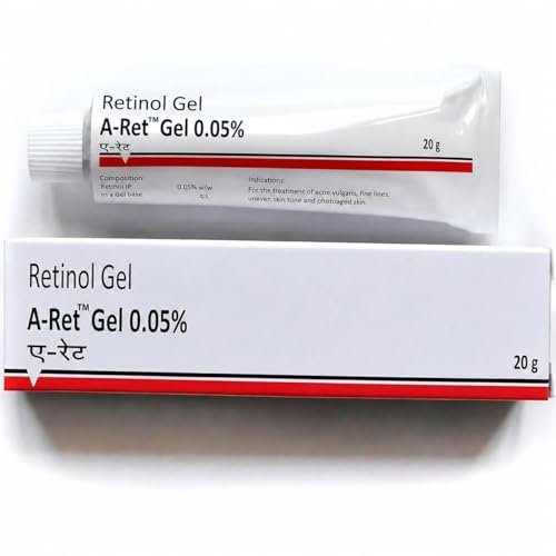 retinol gel 0.05% with vitamin a, lightweight night serum for...