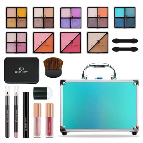 color nymph beginner makeup kits for teens with train case inc...