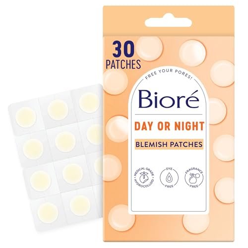 biore cover & conquer blemish patches, ultra thin hydrocolloid...