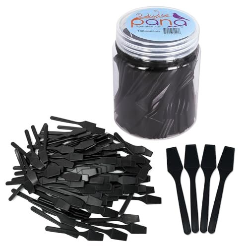 pana 100 pieces cosmetic makeup disposable plastic 2.5" spatul...