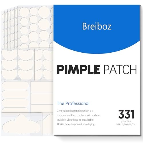 pimple patches for face & body,331 patches variety pack w/ lar...