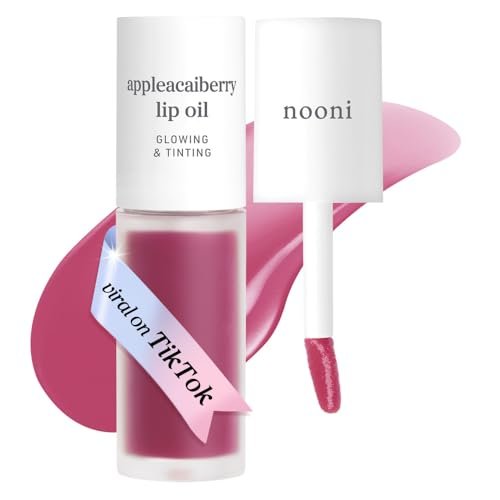 nooni korean lip oil appleacaiberry | long lasting, moisturi...