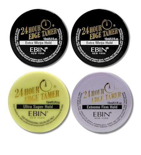 ebin new york 24 hour edge tamer edge control gel bundle, .5 f...