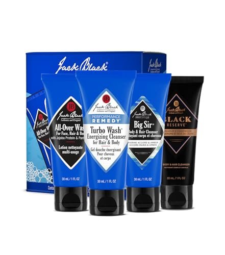 jack black variety kit body & hair cleanser collection set f...
