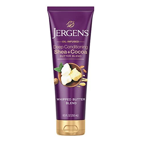 jergens shea and cocoa whipped body butter lotion, tone enrich...