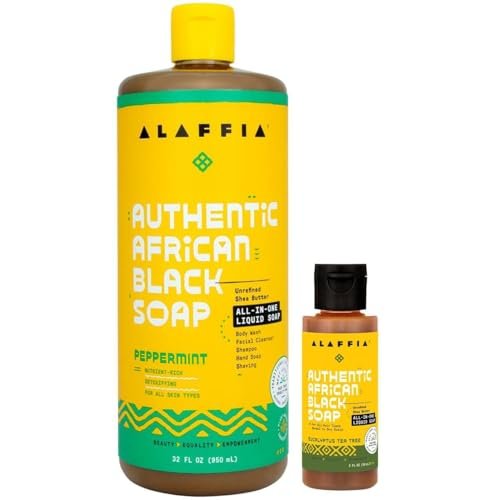 alaffia authentic african black soap variety 2 pack – all in o...