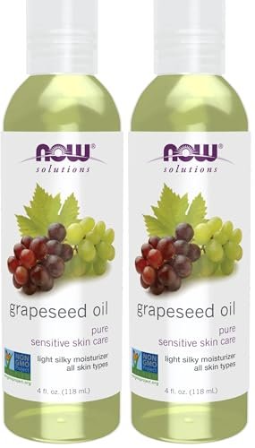 now solutions, grapeseed oil, skin care for sensitive skin, li...