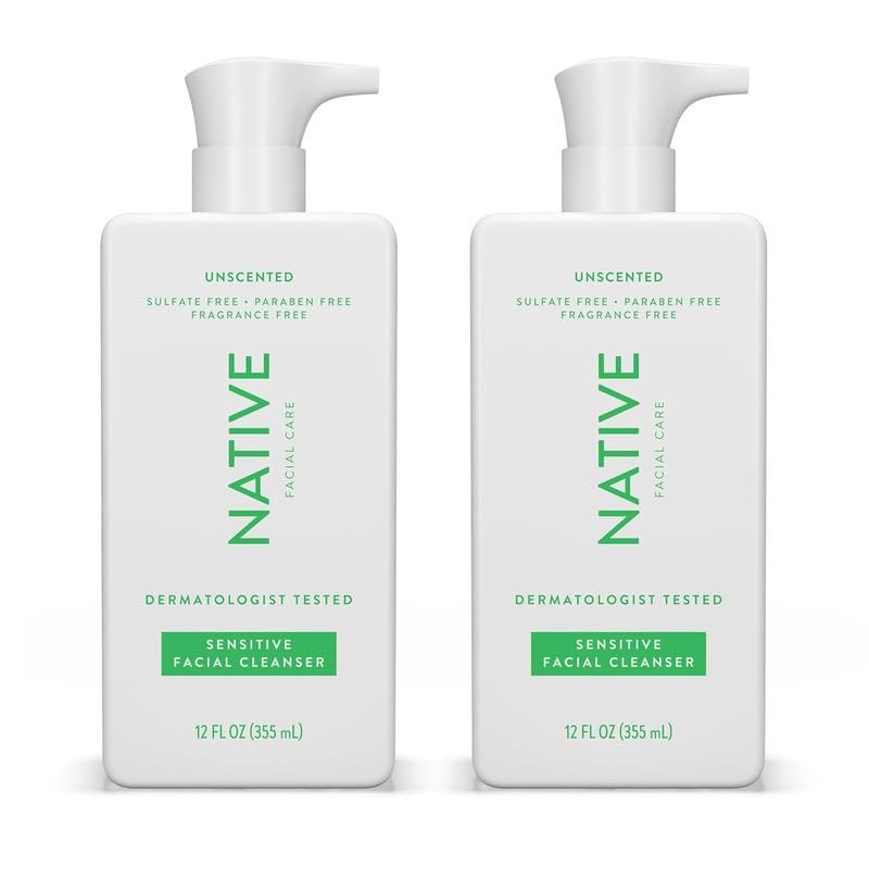 native sensitive face wash, spa day every day facial cleanser...