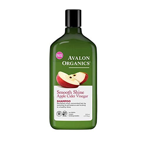 avalon organics shampoo, smooth shine apple cider vinegar, 11 oz