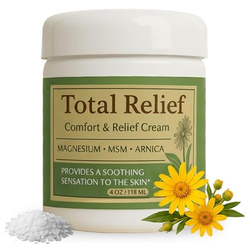 total relief magnesium cream topical lotion for muscles, j...
