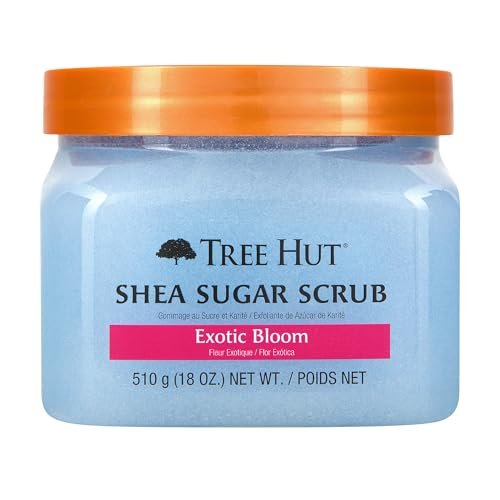 tree hut exotic bloom shea sugar scrub, exfoliating, hydrating...