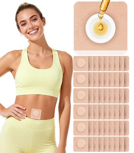 hotryee 54pcs castor oil patches for belly button, castor oil...